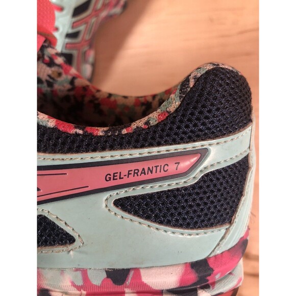 Asics Women’s Sz 8 Gel Frantic 7 Running Shoes T3A6Q Multicolor Indoor Use Only - Picture 11 of 11